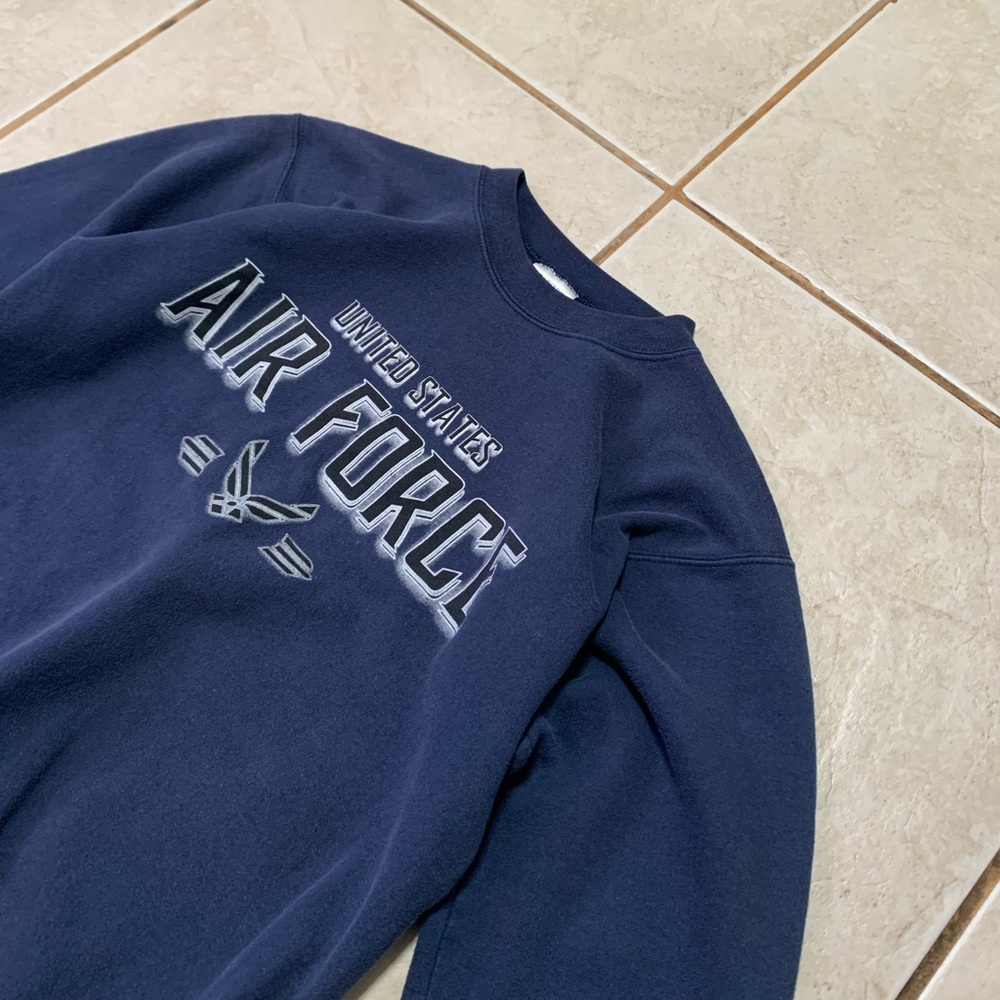 Vintage 90s United States Air Force Navy Blue Sweatshirt